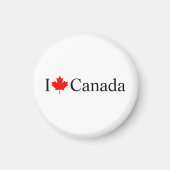 I Liebe Kanada Typografie mit rotem Ahornblatt Magnet (Vorne)