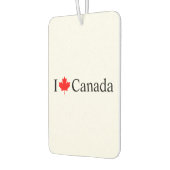 I Liebe Kanada Typografie mit rotem Ahornblatt wei Autolufterfrischer (Links)