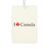 I Liebe Kanada Typografie mit rotem Ahornblatt wei Autolufterfrischer (Rückseite)