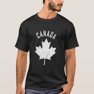 I Liebe Kanada Vintag kanadische Flagge T-Shirt