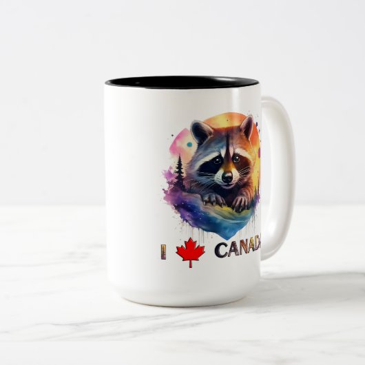 I Liebe Kanada Zweifarbige Tasse (VorderseiteRechts)