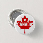 I Liebe Kanadas Button (Vorne & Hinten)