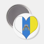 I Liebe Kanarische Inseln Magnet (Vorderseite/Rückseite)