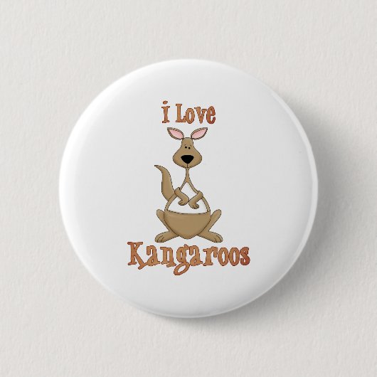 I Liebe Kangaroos Button (Vorderseite)