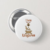 I Liebe Kangaroos Button (Vorne & Hinten)