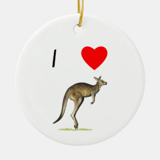 I Liebe-Kängurus (2) Keramikornament