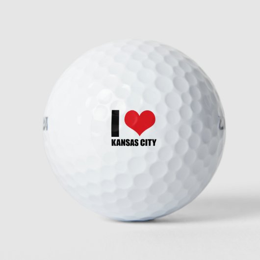 I Liebe Kansas City Golfball (Vorderseite)