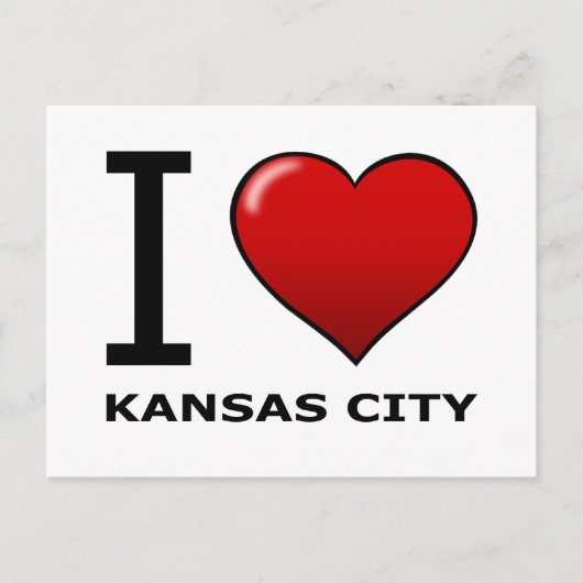 I LIEBE KANSAS CITY, KS - KANSAS POSTKARTE (Vorderseite)