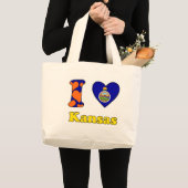 I Liebe Kansas Jumbo Stoffbeutel (Vorderseite (Produkt))