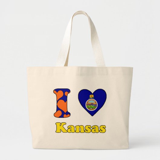 I Liebe Kansas Jumbo Stoffbeutel (Vorne)