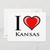 I Liebe Kansas Postkarte (Vorne/Hinten)