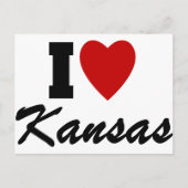 I Liebe Kansas Postkarte (Vorderseite)