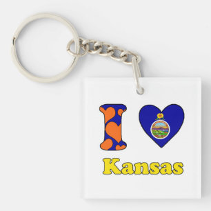 I Liebe Kansas Schlüsselanhänger