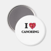 I Liebe Kanufahren Magnet (Vorderseite/Rückseite)