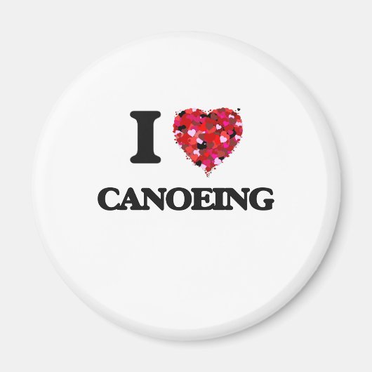 I Liebe Kanufahren Magnet (Vorne)