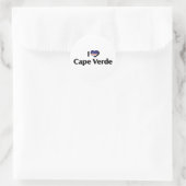 I Liebe Kap Verde Flag Runder Aufkleber (Tasche)