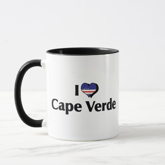 I Liebe Kap Verde Flag Tasse (Links)
