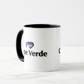 I Liebe Kap Verde Flag Tasse (Vorderseite Links)