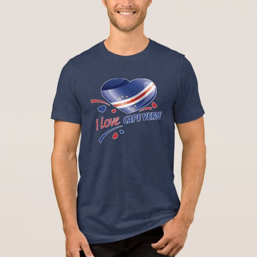 I Liebe Kap Verde Tri-Blend Shirt (Vorderseite)