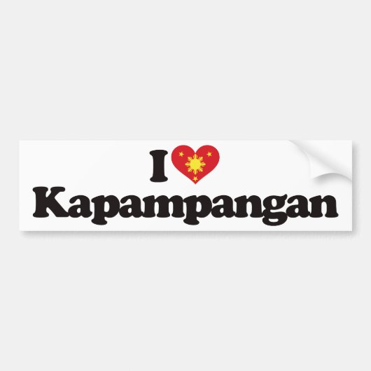 I Liebe Kapampangan Autoaufkleber (Vorne)