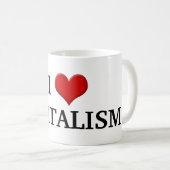 I Liebe Kapitalismus Funny Conservative Politische Kaffeetasse (VorderseiteRechts)