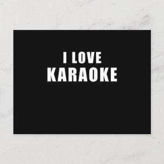 I Liebe Karaoke - Geschenk singen Postkarte
