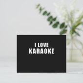 I Liebe Karaoke - Geschenk singen Postkarte (Stehend Vorderseite)