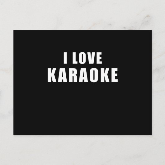 I Liebe Karaoke - Geschenk singen Postkarte (Vorderseite)