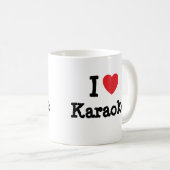 I Liebe Karaoke Herz Brauch personalisiert Kaffeetasse (VorderseiteRechts)