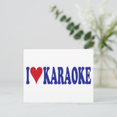 I Liebe Karaoke Postkarte (Stehend Vorderseite)