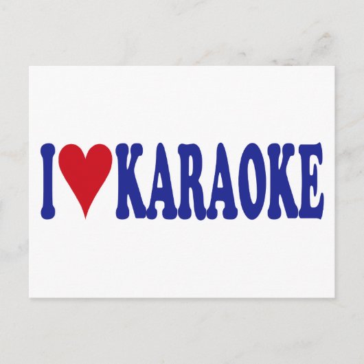 I Liebe Karaoke Postkarte (Vorderseite)