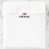 I Liebe Karaoke Runder Aufkleber (Tasche)