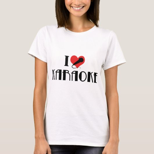 I Liebe Karaoke T-Shirt (Vorderseite)