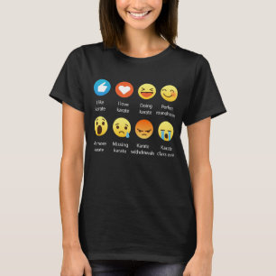 I Liebe-Karate Emoji Emoticon-Grafik-T-Shirt T-Shirt