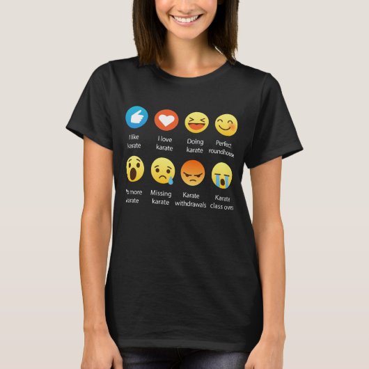 I Liebe-Karate Emoji Emoticon-Grafik-T-Shirt T-Shirt (Vorderseite)