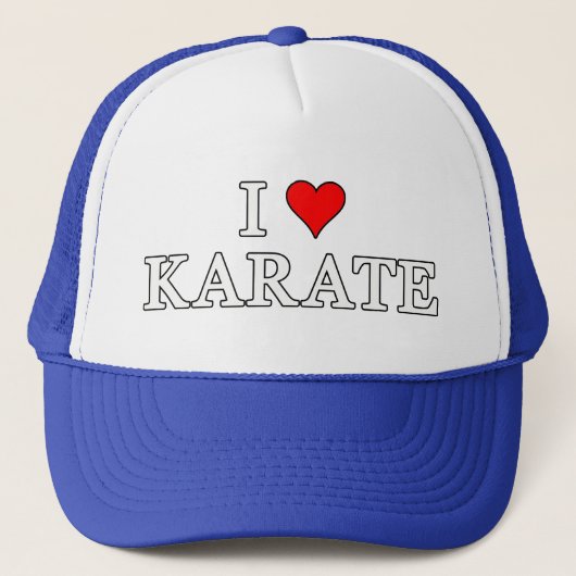 I Liebe Karate Hat Truckerkappe (Vorderseite)