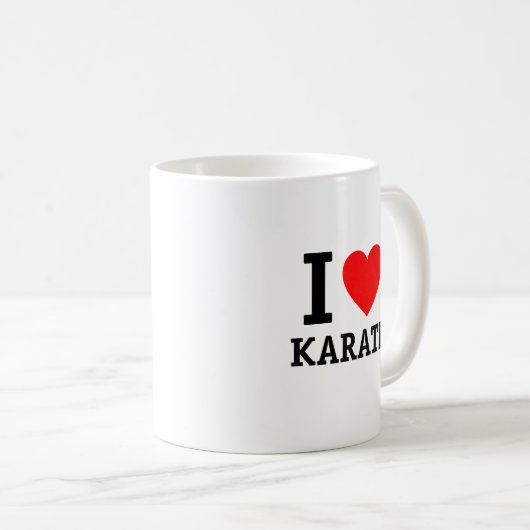 I Liebe Karate Kaffeetasse (VorderseiteRechts)