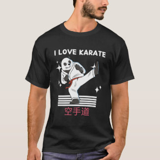 I Liebe Karate Kawaii Panda Karate Japanisch Anime T-Shirt