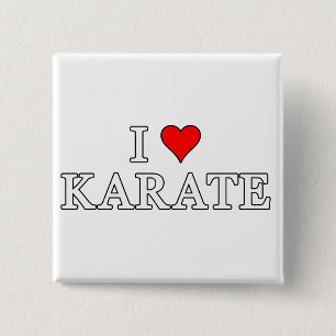 I Liebe-Karate-Knopf Button