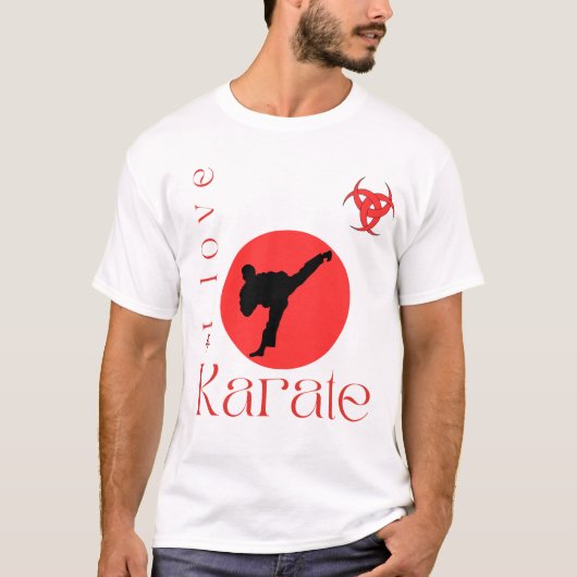 I Liebe Karate Martial Arts T - Shirt (Vorderseite)
