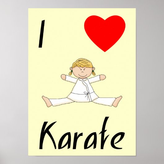 I Liebe Karate Poster (Vorne)