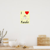 I Liebe Karate Poster (Küche)