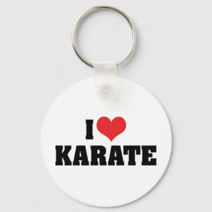 I Liebe Karate Schlüsselanhänger