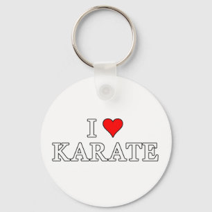I Liebe Karate Schlüsselanhänger