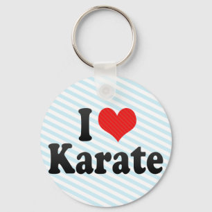I Liebe Karate Schlüsselanhänger