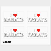 I Liebe Karate Sticker (Blatt)