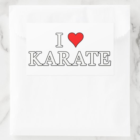 I Liebe Karate Sticker (Tasche)