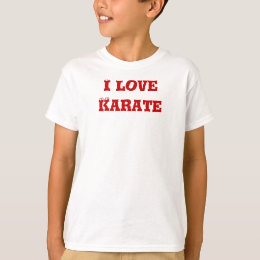 I Liebe Karate T-Shirt (Vorderseite)