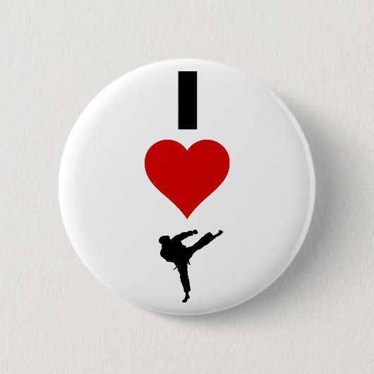 I Liebe-Karate (vertikal) Button (Vorderseite)