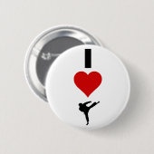 I Liebe-Karate (vertikal) Button (Vorne & Hinten)